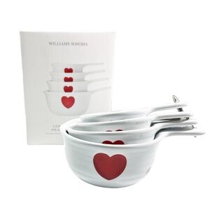 NEW William Sonoma MEASURING CUPS with Hearts Set/4 ♥️♥️♥️